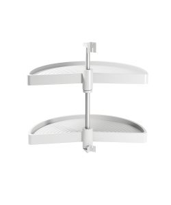 Emuca Cestello girevole per mobile da cucina, 180, modulo 900 mm, Bianco