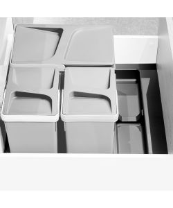Emuca Base per contenitori per cassetti da cucina, modulo 600mm, Grigio antracite