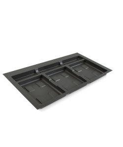 Emuca Base per contenitori per cassetti da cucina, modulo 800mm, Grigio antracite