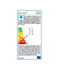 Emuca Barra appendiabili per armadi con luce LED, regolabile 408-558 mm, Colore moka