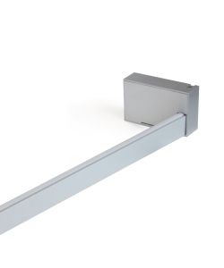 Emuca Barra appendiabiti per armadi con luce LED, regolabile 858-1.008 mm, Anodizzato opaco