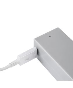 Emuca Barra appendiabiti per armadi con luce LED, regolabile 858-1.008 mm, Anodizzato opaco
