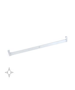 Emuca Barra appendiabiti per armadi con luce LED, regolabile 858-1.008 mm, 4,8 W-12V DC, Anodizzato opaco