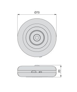 Emuca Luminaria LED Crater ricaricabile