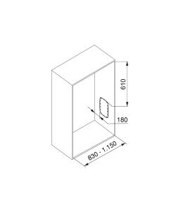 Emuca Appendiabiti per armadio, regolabile 830-1.150 mm, Titanio