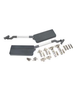 Emuca Braccetto Agile Flap per doppio porte sollevabile, 3,7-7,2kg, modulo A 650mm, Acciaio e plastica, Grigio antracite