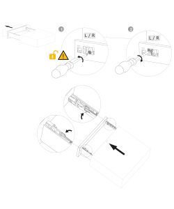 Emuca Kit cassetto per cucina o bagno con pannelli inclusi, 500 x 93 x 450 mm