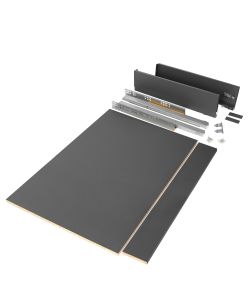 Emuca Kit cassetto per cucina o bagno con pannelli inclusi, 500 x 93 x 900 mm