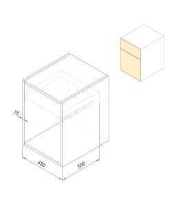 Emuca Kit cassetto con pannelli 500 x 178 x 450 mm