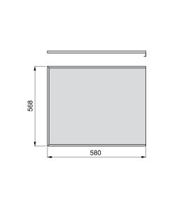 Emuca Protezione per fondo di mobile da cucina, M60, 568 x 580 mm, spessore 16 mm