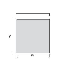 Emuca Protezione per fondo di mobile da cucina, M80, 768 x 580 mm, spessore 16 mm