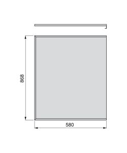 Emuca Protezione per fondo di mobile da cucina, M90, 868 x 580 mm, spessore 16 mm