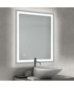 Emuca Specchio da bagno Hercules illuminazione LED frontale