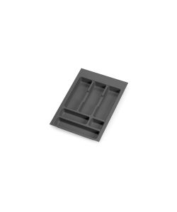 Portaposate Optima per cassetto da cucina Vertex/Concept 500, modulo 400 mm, Spalle 16mm, Plastica, grigio antracite