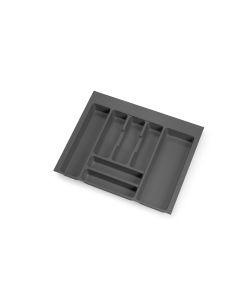 Portaposate Optima per cassetto da cucina Vertex/Concept 500, modulo 600 mm, Spalle 16mm, Plastica, grigio antracite