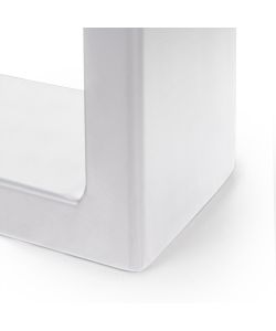 Set di due gambe Square rettangolari per tavolo, larghezza 600 mm, verniciate di bianco