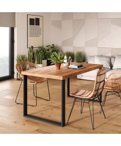 Emuca Set Gambe Da Tavolo Square Rett. 800Mm Nero