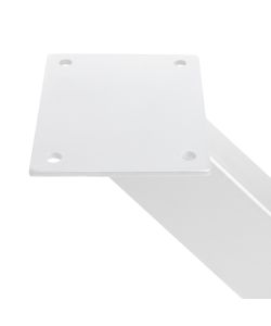 Set di due gambe Cross per tavolo, altezza 695 mm, verniciate bianche