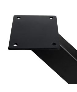 Set di due gambe Cross per tavolo, altezza 695 mm, verniciate nero