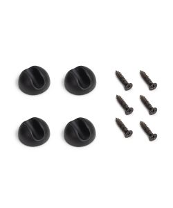 Set di quattro gambe Hairpin con 2 aste da tavolo, altezza 400 mm, verniciate nero