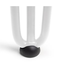 Set di quattro gambe a Hairpin con 3 aste da tavolo, altezza 710 mm, verniciate di bianco