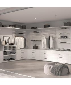 Emuca Cestini in filo metallico e supporti Jagmet, Verniciato bianco, Acciaio