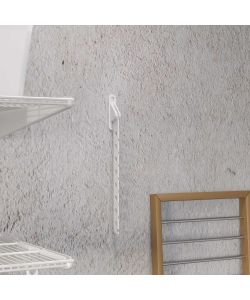 Emuca Appendini pieghevoli per armadio Jagmet, Verniciato bianco, Acciaio