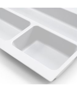Portaposate Optima per cassetto da cucina Vertex/Concept 500, modulo 400 mm, Spalle 16mm, Plastica, bianco