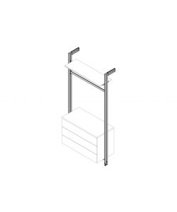 Emuca Kit Zero Di Supp.Mens.,Modulo E Barra Append.