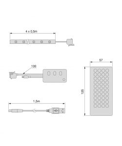 Emuca Kit Di Strisce Led Octans Usb Rgb (5V Dc)