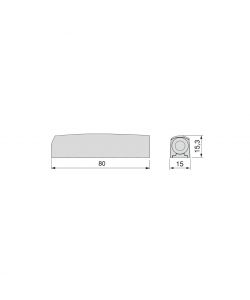 Emuca Chiudiporta Push Lite Ammortizzata, 80 Mm