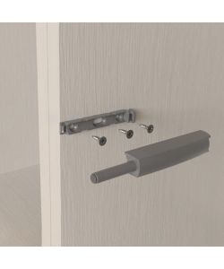 Emuca Chiudiporta Push Lite Ammortizzata, 80 Mm