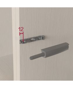 Emuca Chiudiporta Push Lite Ammortizzata, 80 Mm