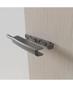 Emuca Chiudiporta Push Lite Ammortizzata, 80 Mm