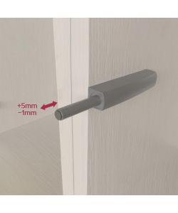 Emuca Chiudiporta Push Lite Ammortizzata, 80 Mm