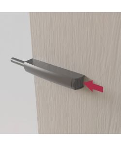 Emuca Chiudiporta Push Lite Ammortizzata, 80 Mm