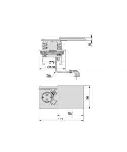 Emuca Multiconnettore Square 80