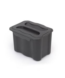 Emuca Pattumiera per differenziata ausiliario Recycle 5 L per cucina, Plastica grigio antracite, Tecnoplastica, 1 un