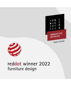 Emuca Set di mensole in legno, tavole in legno non incluse, verniciato grigio pietra, Zamak