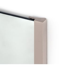 Emuca Specchio estraibile per interni di armadio, Verniciato grigio pietra, Acciaio e Tecnoplastica e Vetro