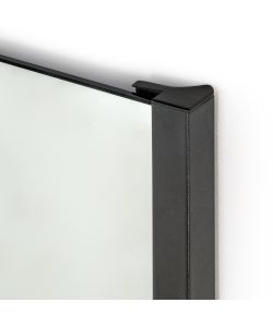 Emuca Specchio estraibile per interni di armadio, Nero testurizzato, Acciaio e Tecnoplastica e Vetro