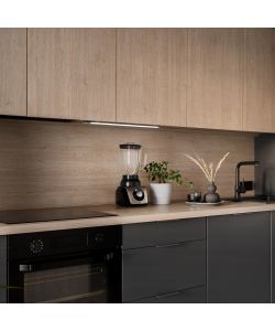 Emuca Applique LED Kaus Black ricaricabile via USB con sensore di movimento, 400mm, Verniciato nero 1 UN