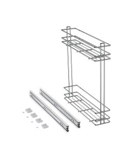 Emuca Portabottiglie estraibile SupraMax, modulo 150 mm, Acciaio, Cromato lucido 1 UN