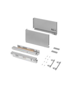 Emuca Cassetto esterno Vertex 40 kg altezza 178 mm, Profondit:350, Verniciato alluminio, Acciaio.
