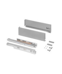 Emuca Cassetto esterno Vertex 40 kg altezza 131 mm, Profondit:450, Verniciato alluminio, Acciaio.