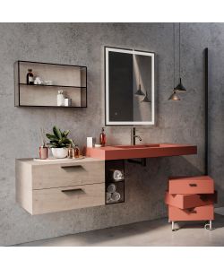 Emuca Maniglia per mobili Bremen, L 160 mm, interasse 128 mm, Anodizzato nero, Alluminioto