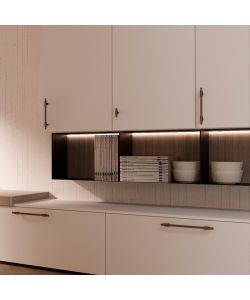 Emuca Maniglia per mobile Riad, L 168 mm, interasse 128 mm, Bronzato, Alluminioto