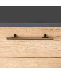 Emuca Maniglia per mobile Riad, L 232 mm, interasse 192 mm, Bronzato, Alluminioto