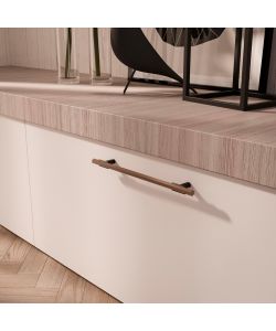 Emuca Maniglia per mobile Riad, L 232 mm, interasse 192 mm, Bronzato, Alluminioto