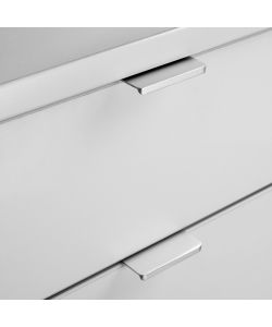Emuca Maniglia per mobile Setuba, L 104 mml, interasse 64 mm, Alluminio, Anodizzato opacoto